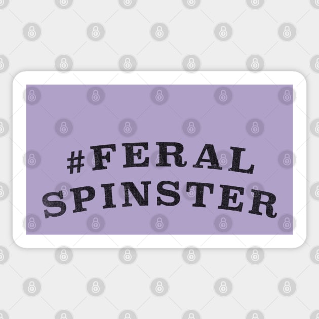 Feral Spinster - black accessories Sticker by MemeQueen